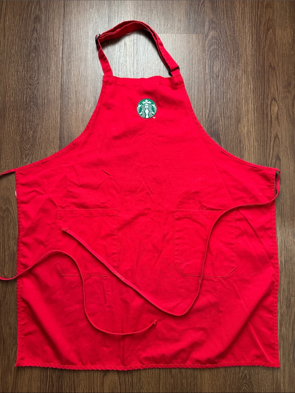 Starbucks Red Apron with current logo